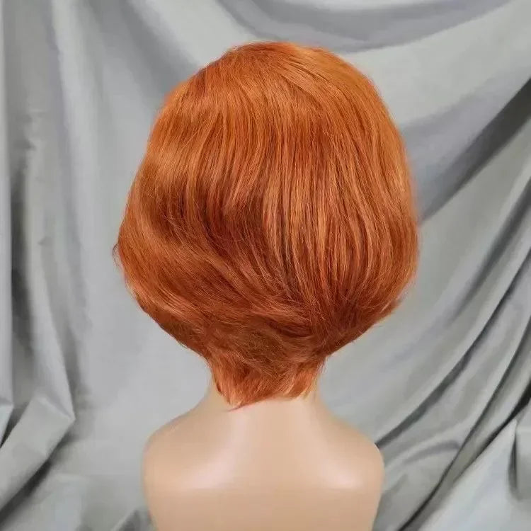 13x4 Lace Front Pixie Cut Bob Wig Highlight Honey Blonde Ombre Brazilian Remy Human Hair Pre‑Plucked Natural Hairline Soft