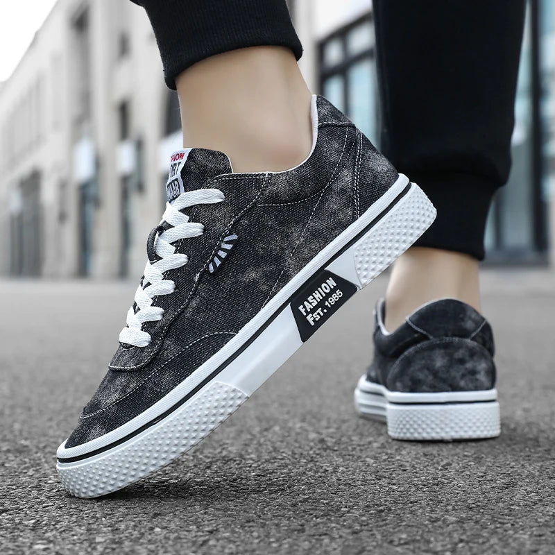 Men's canvas shoes large size fashion casual sports shoes men's platform light breathable men's outdoor running shoes