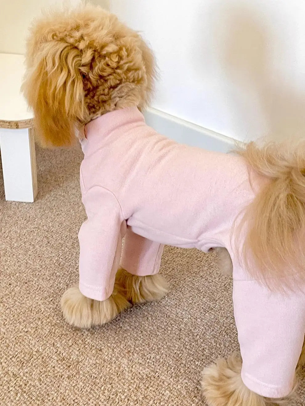 Elastic Pet Jumpsuit Four Legged Pants For Small Medium Dogs Cream Color Cozy Home Base Shirt Winter Warm Dog Clothes