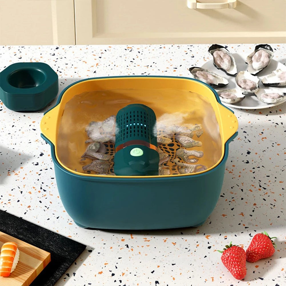 Fruit And Vegetable Purifier Machine Ultrasonic Cleaner Device Large Capacity Battery With Usb Fast Kitchen Countertop Sink