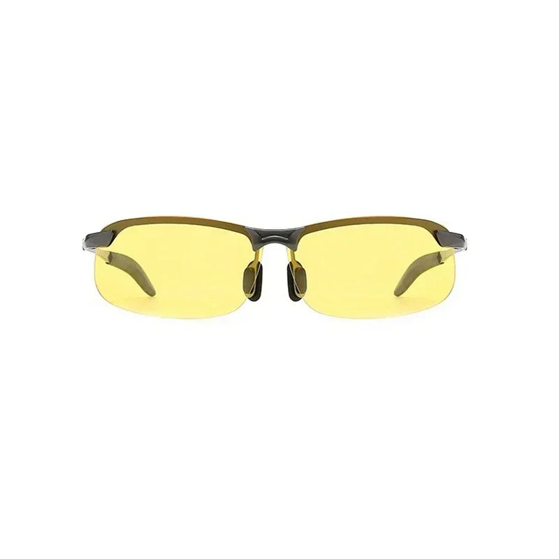 Men Photochromic Polarized Sunglasses Day Night Dual Use Color Changing Driving Fishing  Anti Glare UV Night Vision Glasses 1PC