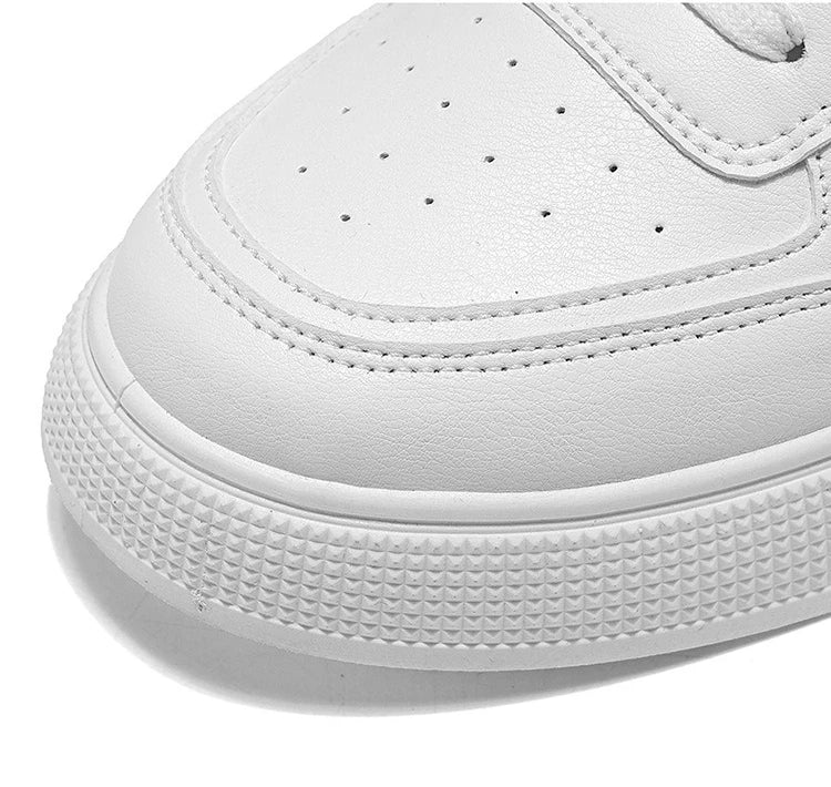 New plus size men's casual sports shoes versatile Korean version thick soled height increase white shoes student board shoes