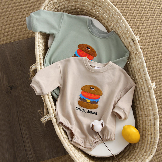 Baby Sweatshirt Romper For Boy Spring Fall Soft Long Sleeve Cotton Infant Bodysuit Girls Jumpsuits Hoodies Tops Outwear