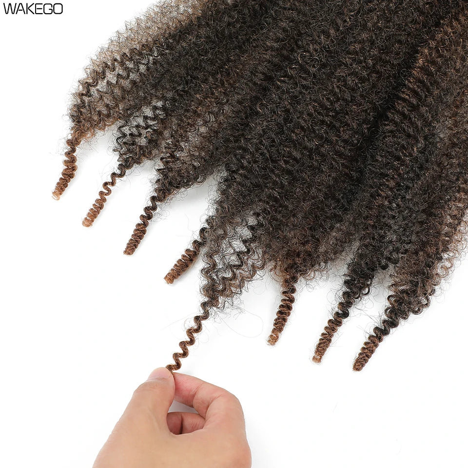 Marley Twist Braiding Hair Ginger Burgundy Ombre Brown Black Springy Afro Twist Hair PreFluffed Spring Twist Kinky Braiding Hair