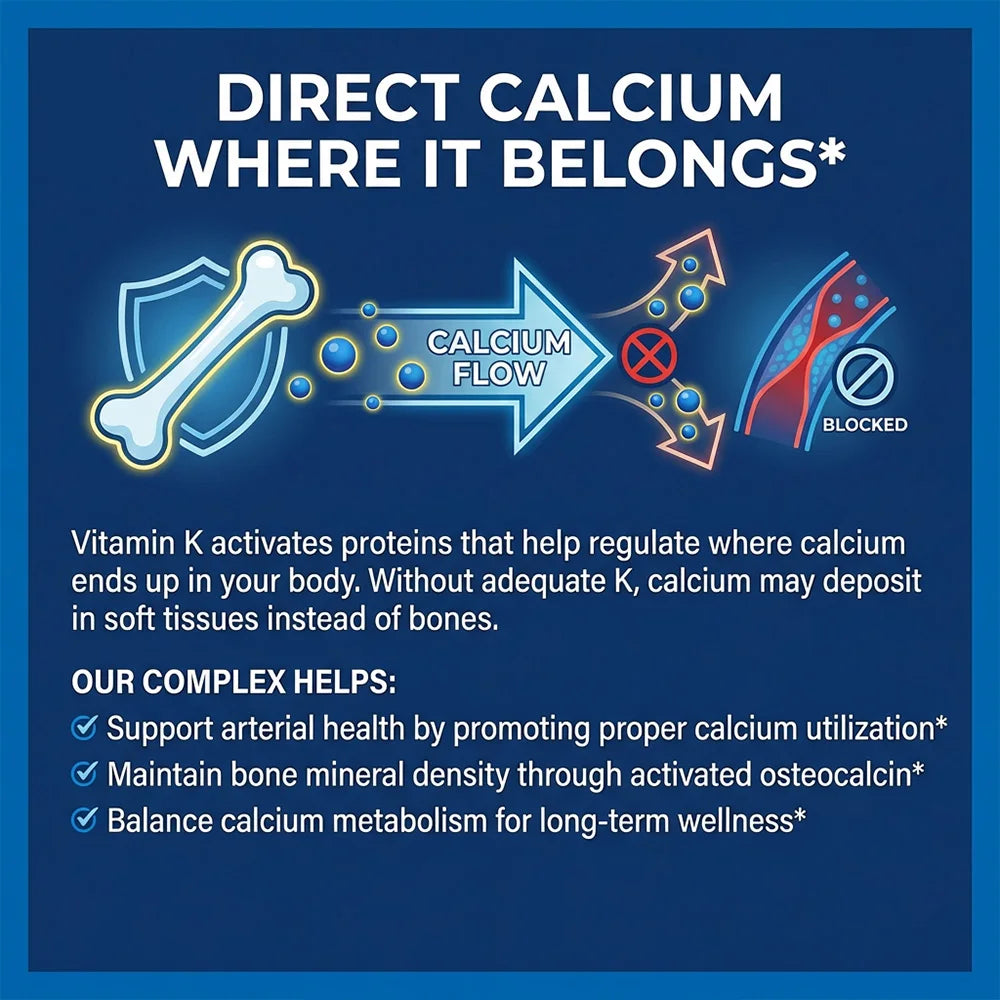 Vitamin K2 (MK-4 & MK-7) Capsules, High Absorption Supplement for Bone Density, Teeth, Joint, Cardiovascular & Immune Health