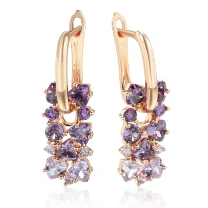 Fashionable and Luxurious Geometric Pendant Earrings Women's Personalized and Trendy Daily Versatile Accessories Jewelry