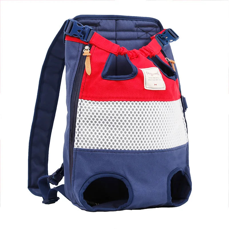 Internet Celebrity Pet Backpack Breathable Canvas Cat Bag Portable Travel  Bag  French Bucket Dog Backpack  Pet Supplies Outdoor