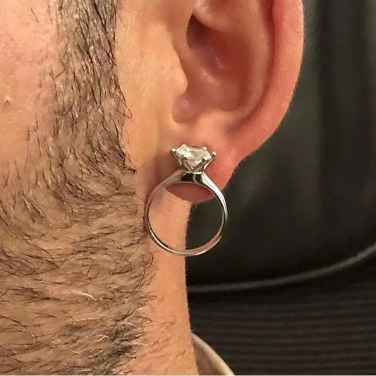 Luxury Yet Stylish Jewelry with A Design Sense Ring and Earrings A Dual-purpose Jewelry That Can Be Used As Earrings or Rings