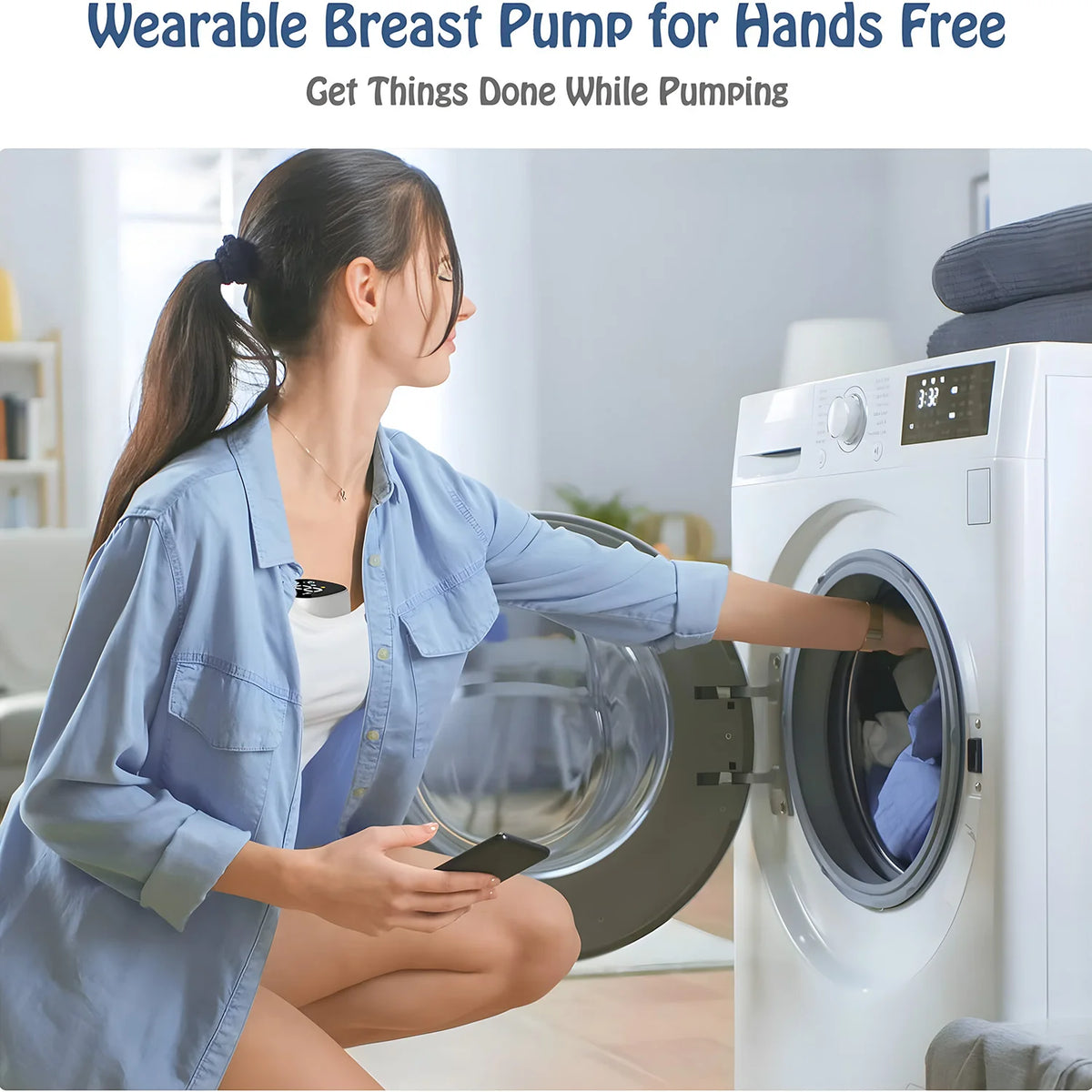 1PCS Wearable Breast Pump Portable Breast Milk Machine Fully Automatic Breast Pump Mother and Baby Supplies Electric Breast Pump