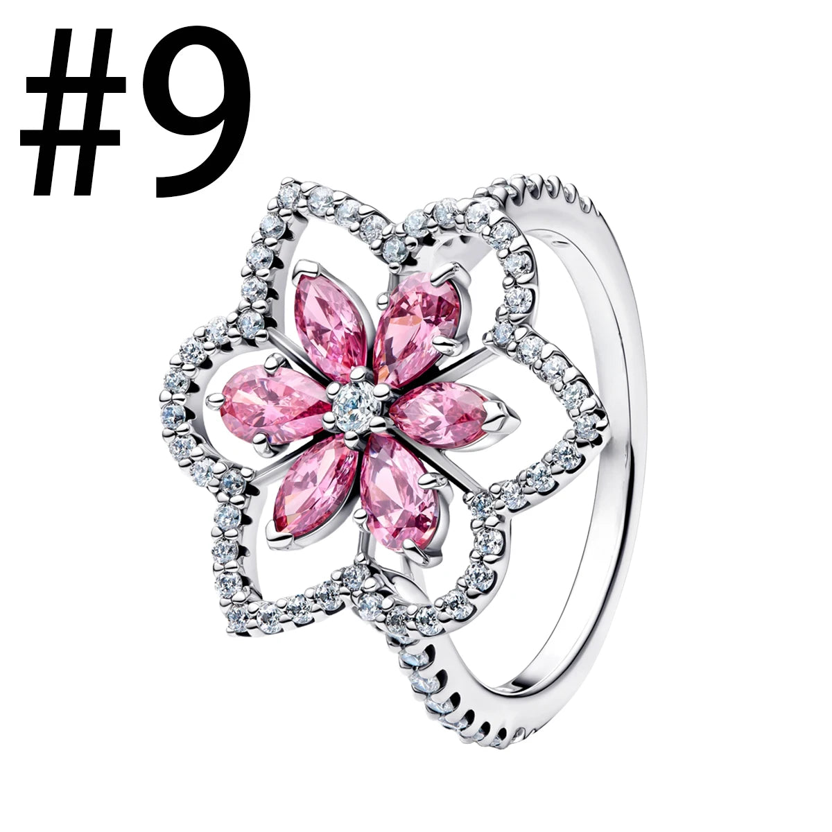 New 925 Sterling Silver Four Leaf Clover Flower Ear Stud Ring Pendant Bead fit DIY Women's Bracelets Necklaces Jewelry Gifts