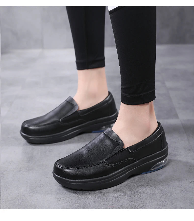 Sneakers Women Nurse White Shoes Comfortable Women Walking Shoes Breathable Female Flats Footwear Platform Lightweight Slip-On