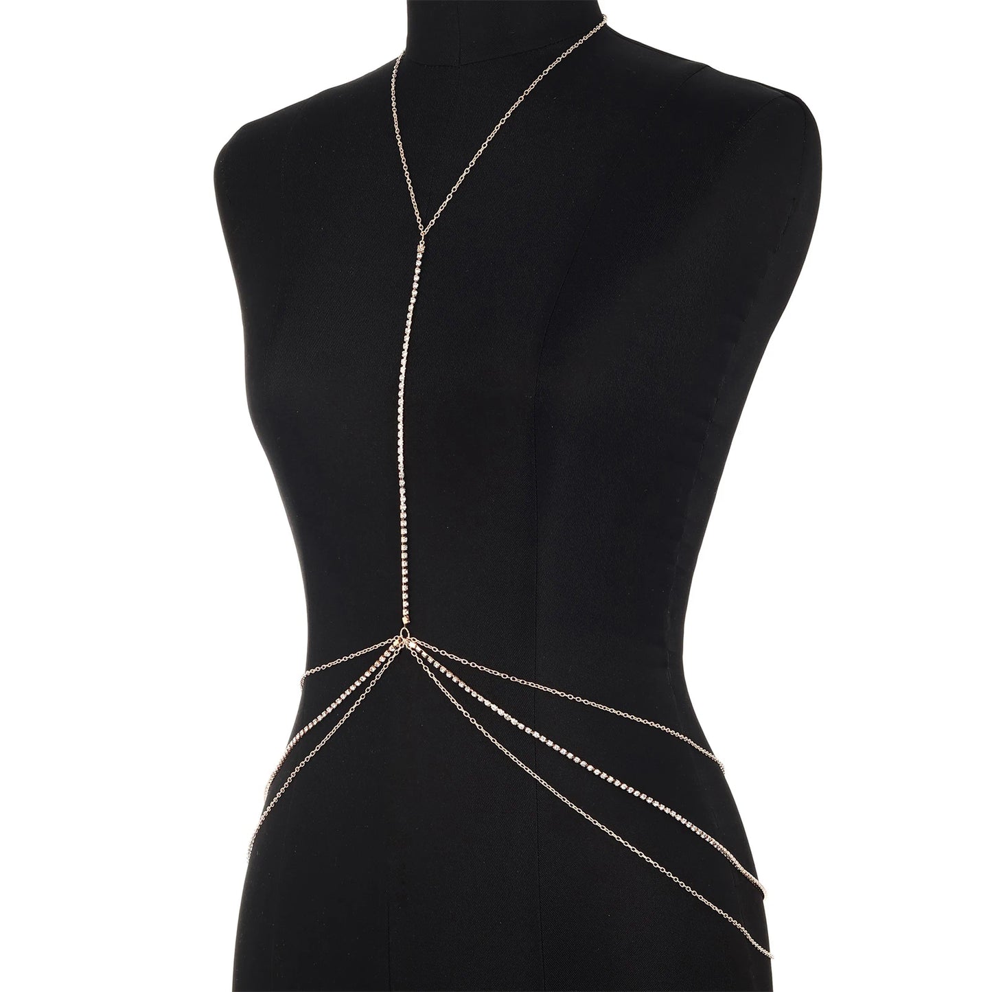 Sexy Body Chains for Women Rhinestone Bikini Chest Bra Chains Body Jewelry Fashion Summer Accessories