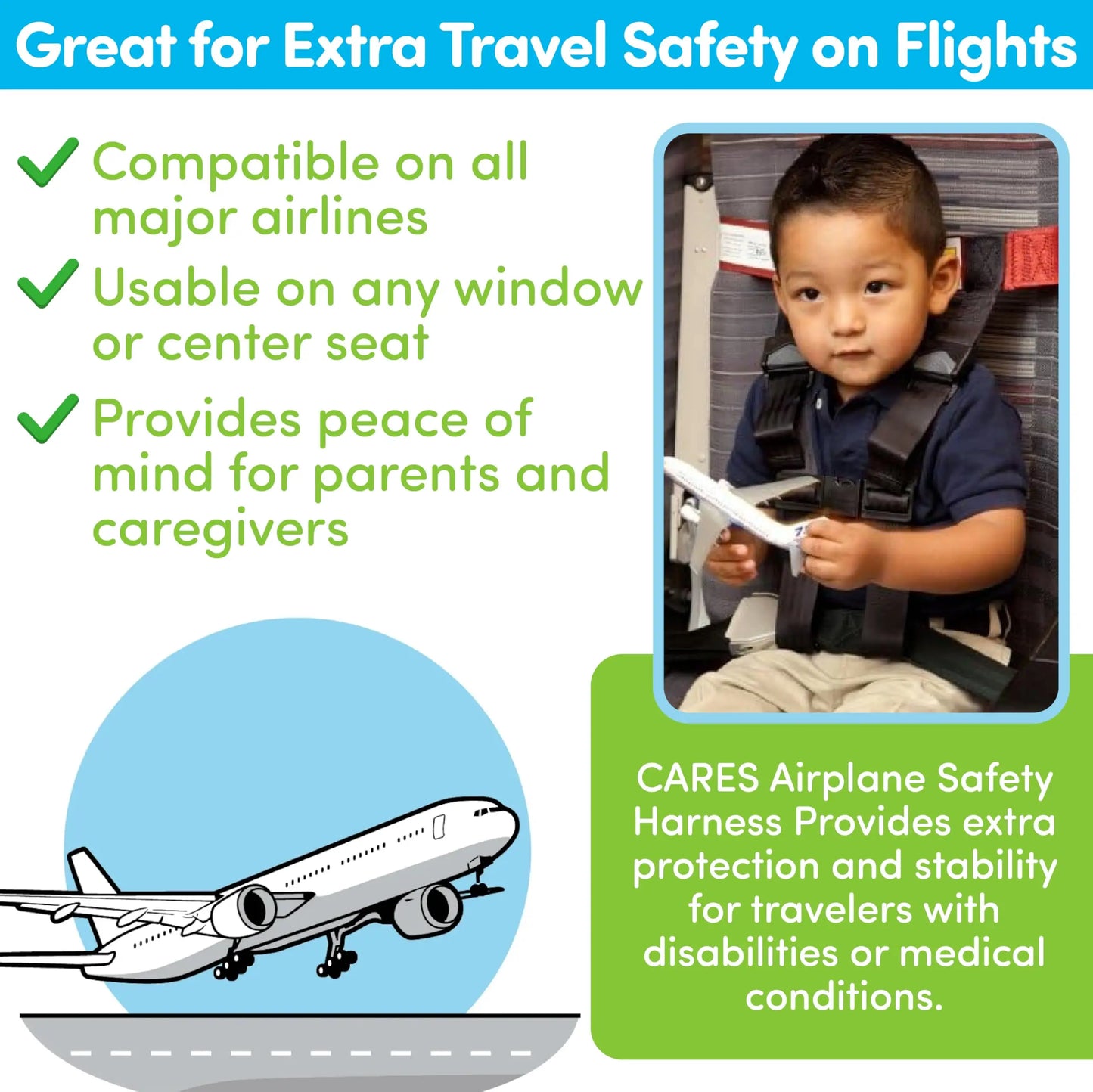 Child Airplane Travel Harness - Cares Safety Restraint System - The Only FAA Approved Child Flying Safety Device