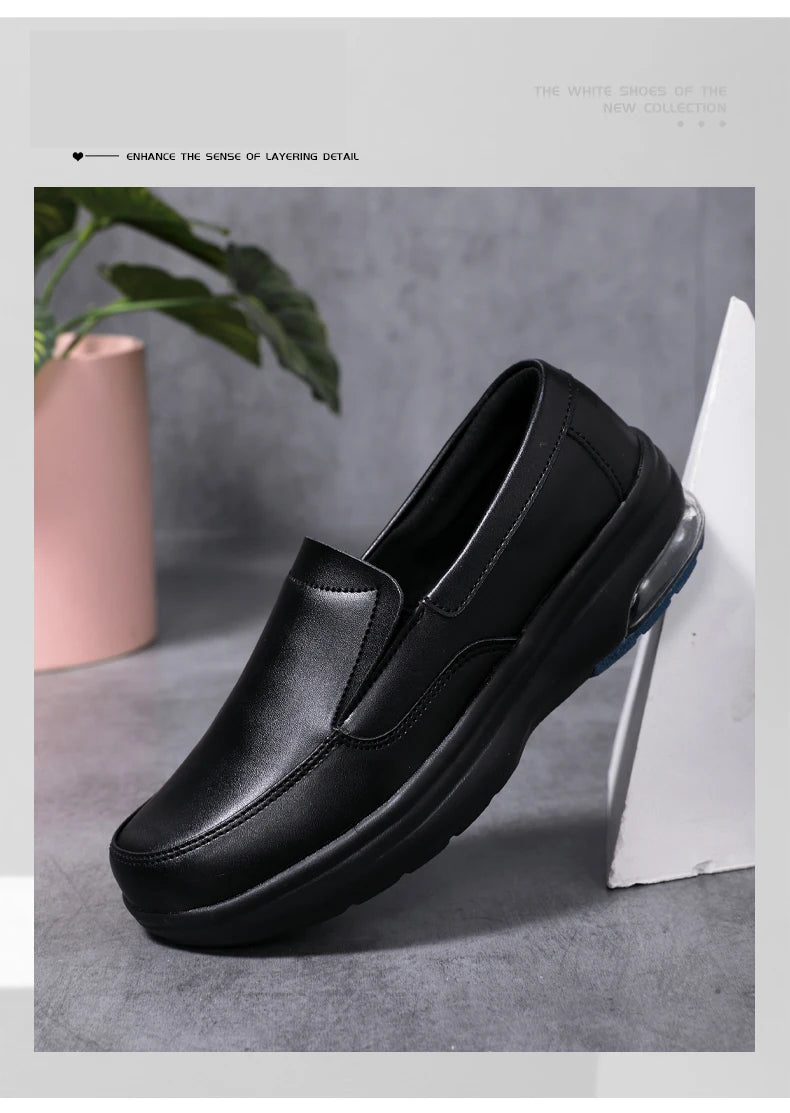 Sneakers Women Nurse White Shoes Comfortable Women Walking Shoes Breathable Female Flats Footwear Platform Lightweight Slip-On