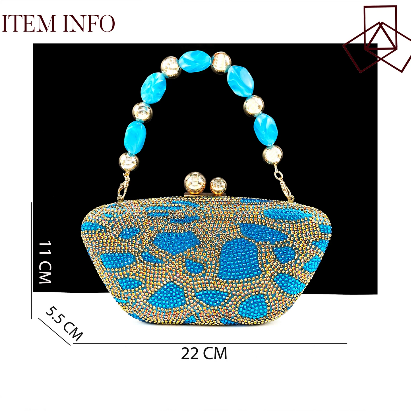 New Arrival Sky Blue Color Platform Design Party Wedding High Heel Peep Toe Lady Shoes and Bag Set and A Pair of Shoes