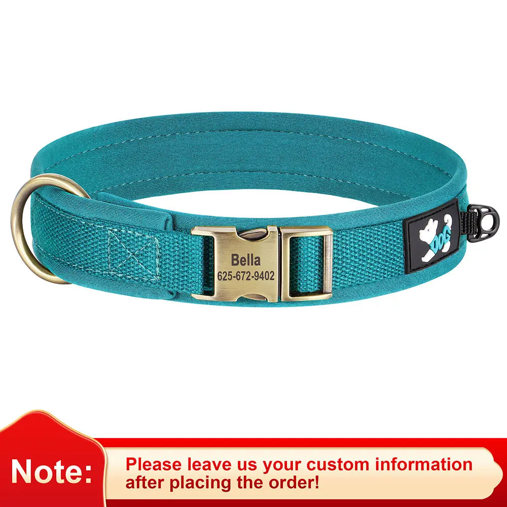 Personalized Nylon Dog Collar Adjustable Dog Collars Customized Pet ID Collar for Small Medium Large Dogs Free Engraving