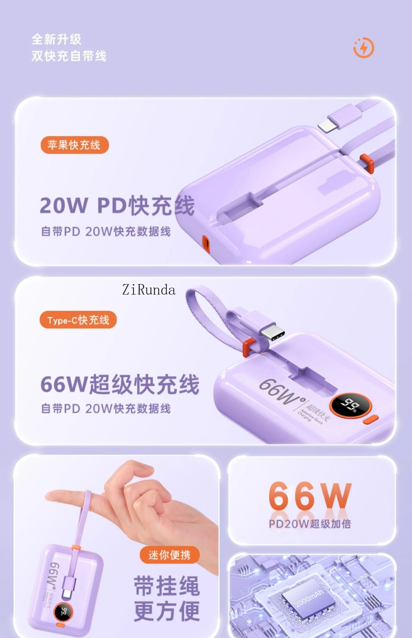50000mAh Power Bank 120W Super Fast Charging 100% Sufficient Capacity Portable Battery Charger Digital Display For iPhone Xiaomi