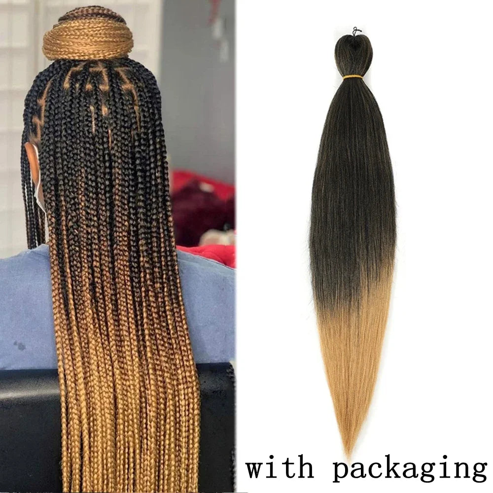 Easy Braids 26Inch Synthetic Yaki Texture Professional Braiding Hair Hot Water Setting with packaging Hair Extension For Women