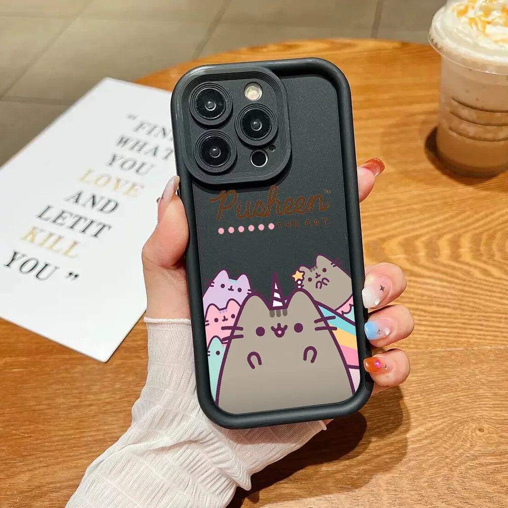 Funny Lovely Pusheen Cat Phone Case For Xiaomi Mi 15 14 13 12 11 Lite Poco M6 X7 X6 F4 F5 X3 X4 X5 C40 GT Pro Ultra 4G 5G Cover