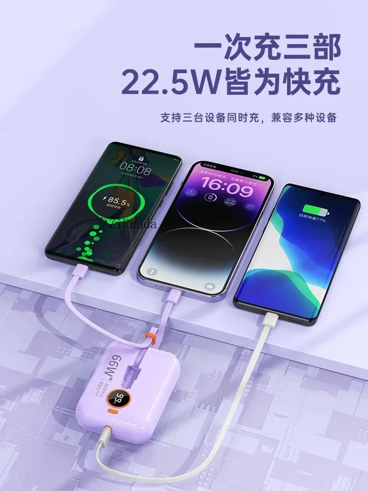 50000mAh Power Bank 120W Super Fast Charging 100% Sufficient Capacity Portable Battery Charger Digital Display For iPhone Xiaomi