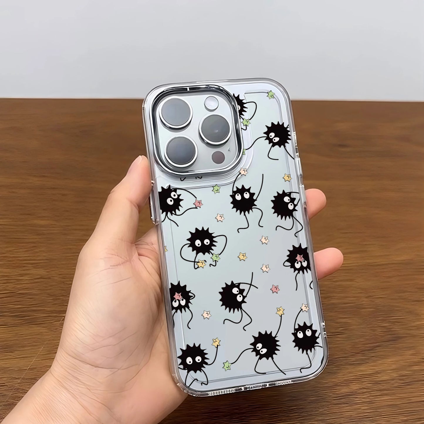 Lovely Black Monster Soot Sprites Phone Case For iPhone 17 16e 16 15 14 13 12 11mini Pro Max X XR XSMAX 8 7 Air Plus Soft Cover