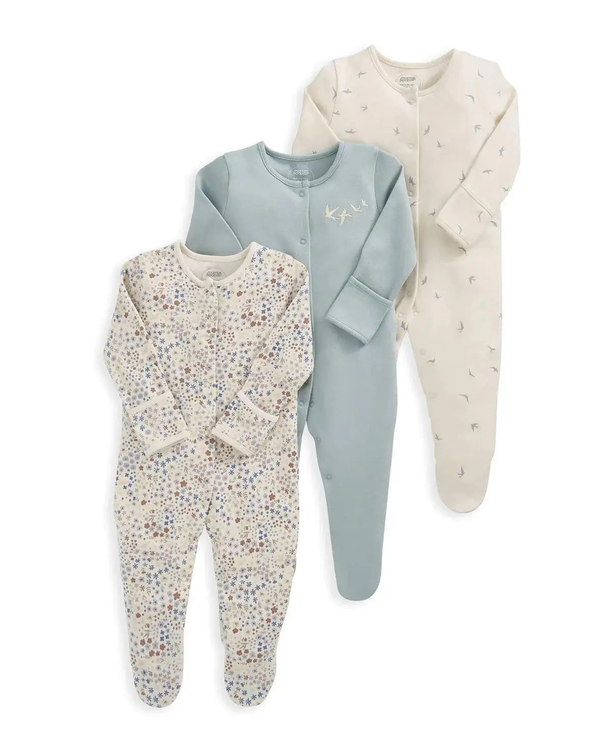 3pcs/Lot Cotton Soft Baby Romper Jumpsuit for Boys Girls with Zipper Footed Long Sleeve Pajama Sleepsuit Outfit Infant Clothes