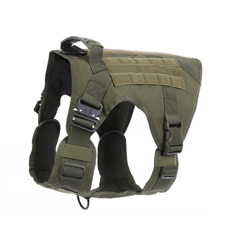 Tactical Dog Harness, Adjustable No-Pull Handle Service Vest Heavy Duty Pet Large Breed,  Dog Vest for Training Hunting Walking