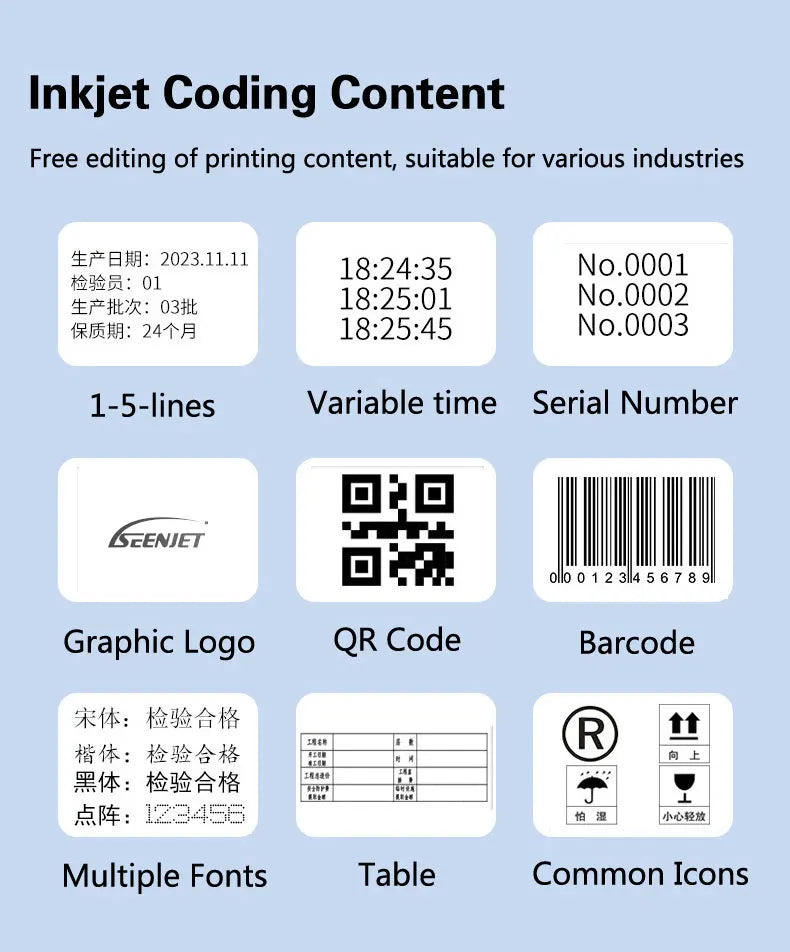 Mini Best Before Date Logo Code Printer Handheld Food Expiry Date Stamping Inkjet Machine QR Code Bottle Box