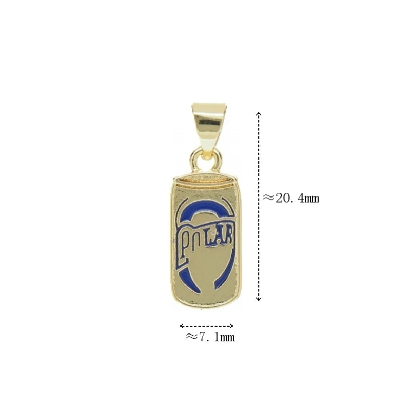 10Pcs Venezuela Charms Accessories Alphabet Letter Rectangle Pendant for Necklace Wholesale Metal Enamel Fashion Jewelry