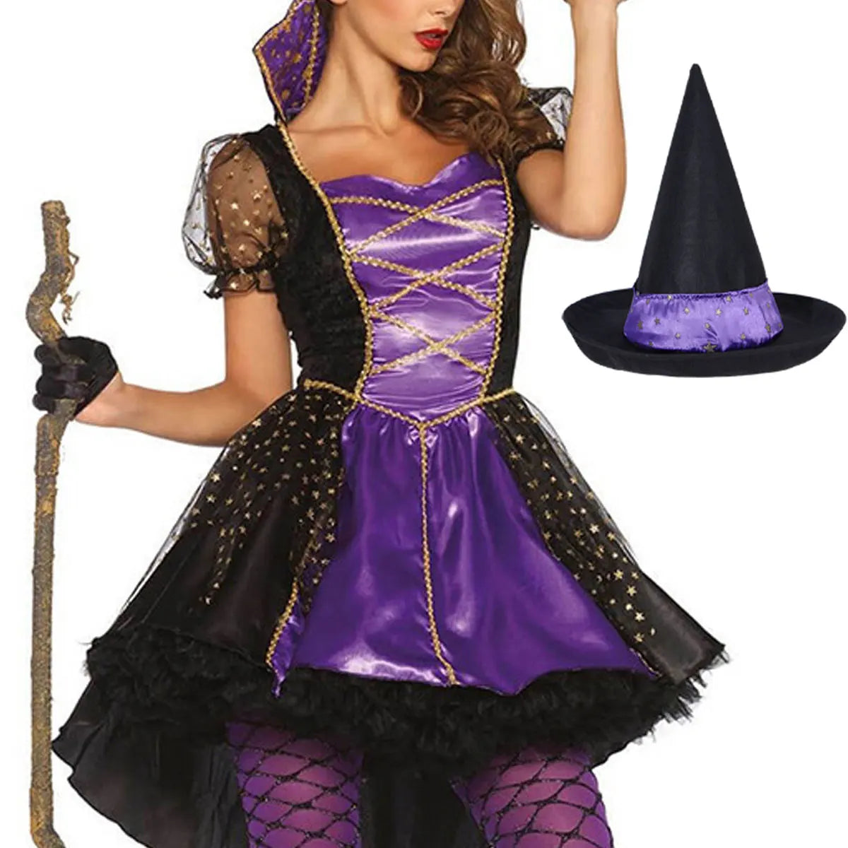 Halloween Costume Adult Woman Queen Dress Magic Witch Easter Demon Vampire Bride Death Witch Cosplay Costumes Retro Court Dresse