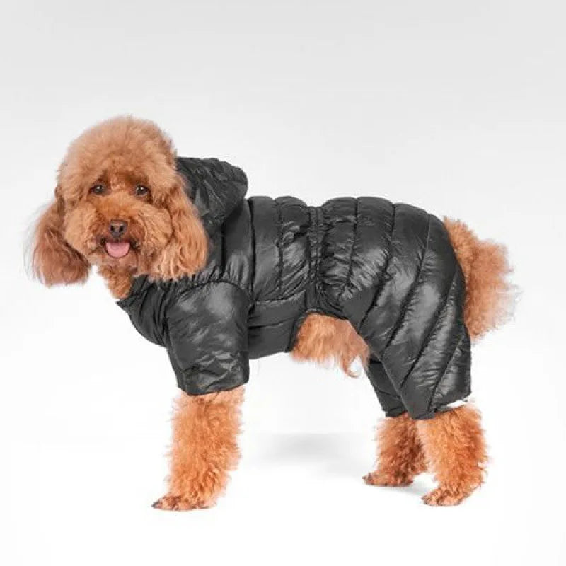 Winter Dog Jumpsuits Warm Soft Dog Clothes Padded Cotton Puppy Down Jacket Fashion Solid Cat Jumpsuit Coat Chihuahua Pet Clothes