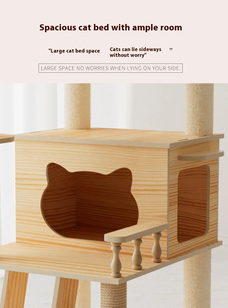 Cat climbing frame, cat villa, cat nest, cat scratching board, cat tree, pet cat toy, pet spacecraft, universal for all seasons