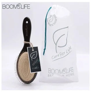 BOOMSLIFE Boar Bristle Hair Brush Square Paddle Scalp Massage Hairbrush USA Oak Wood Comb for Hair Women Barber Beauty Hair Care
