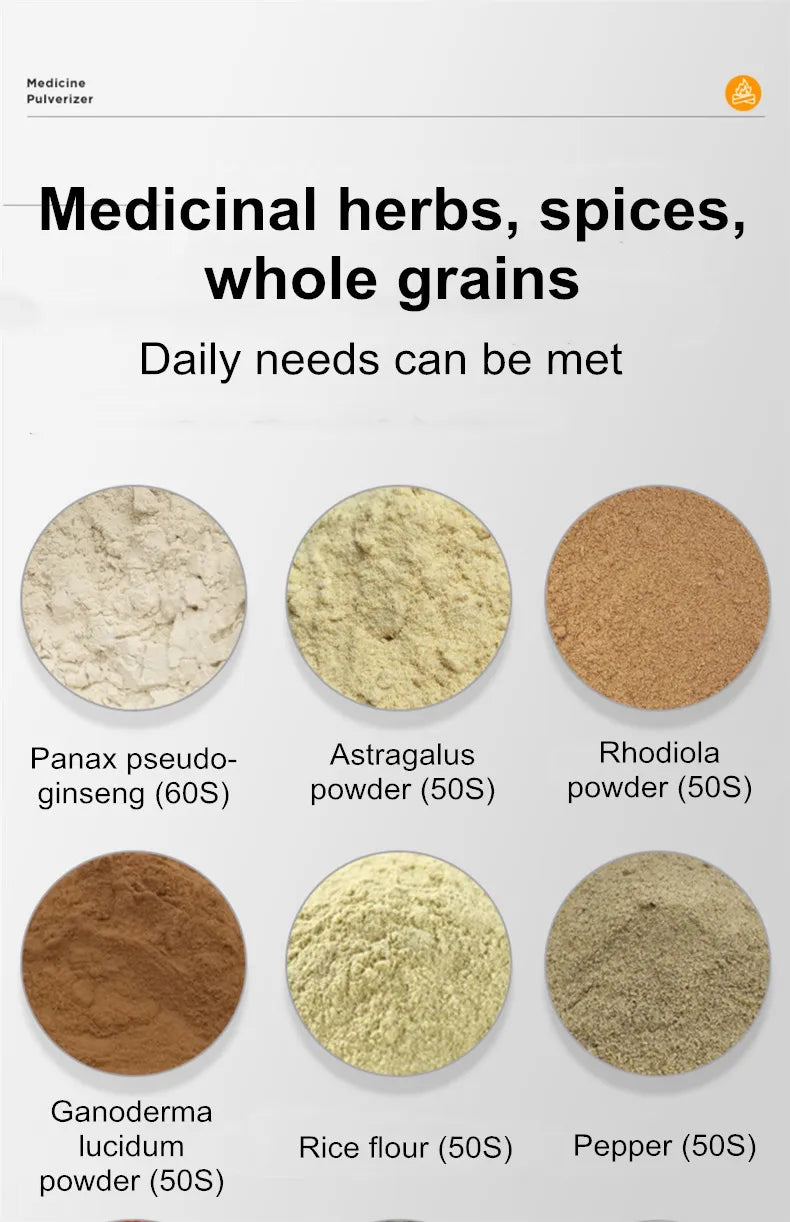 220V 1000g/2000g Grains Spices Herbal Cereals Coffee Dry Food Grinder Mill Grinding Machine Gristmill Home Flour Powder Crusher