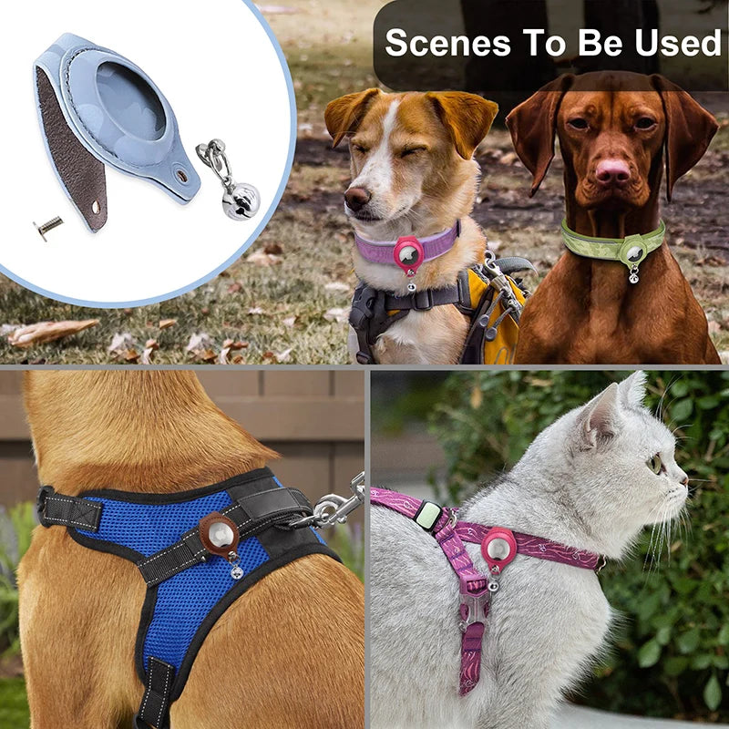 Airtag Dog Collar Adjustable Nylon Reflective Pet Collar For Small Medium Large Dog Durable Anti-lost Dog Necklace With Padded