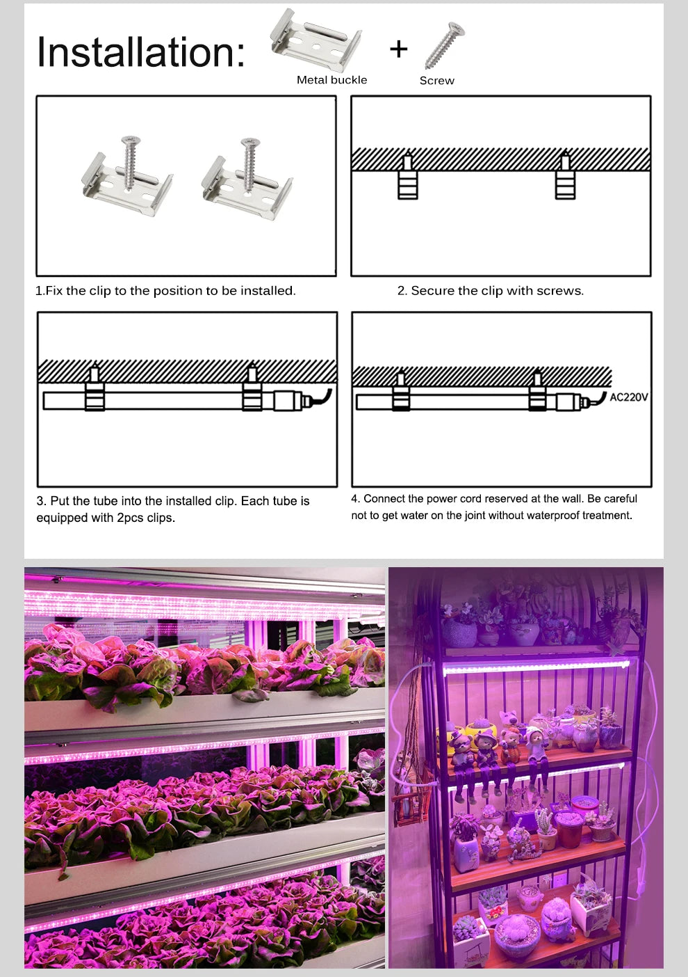SunLight Tube LED Plant Grow Light Full Spectrum Hydroponic Vegetable Fill Light Greenhouse Greenhouse Cultivation Light