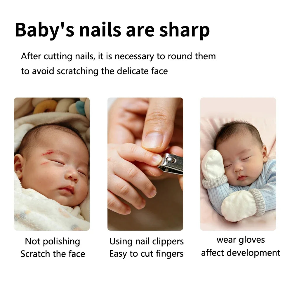Rechargeable 6 In 1 Electric Baby Nail Trimmer, Low Noise Safe Nail Sharpener, Multifunctional Infant Kids Nail Care Cutter