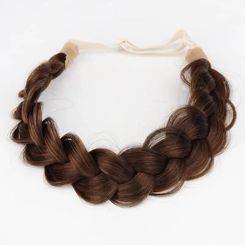 1 Pcs Synthetic Premium Adjustable Handmade Wig Braided Elastic Band Hair Fashion Braiding Hair Headband Headwear For Women