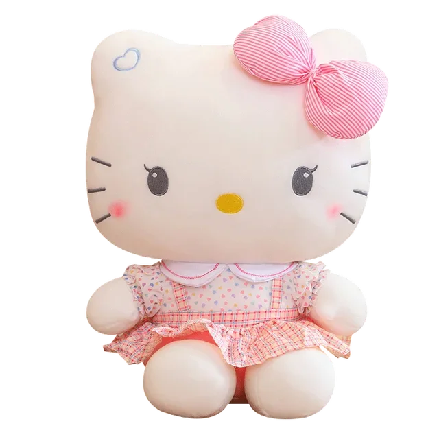 2 style Hello Kitty Anime Hello Kitty Stuffed Toys Plushier Soft Pillow Birthday Gifts For Girls Kawaii Hello Kitty Plush Dolls