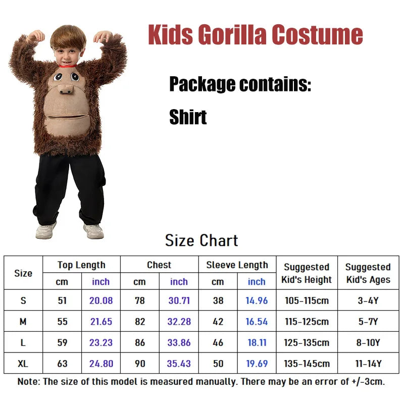 Unisex Boys Girls Jumpsuit Animal Halloween Costumes Bodysuit Kids Purim Party Fancy Dress Up Clothing Set
