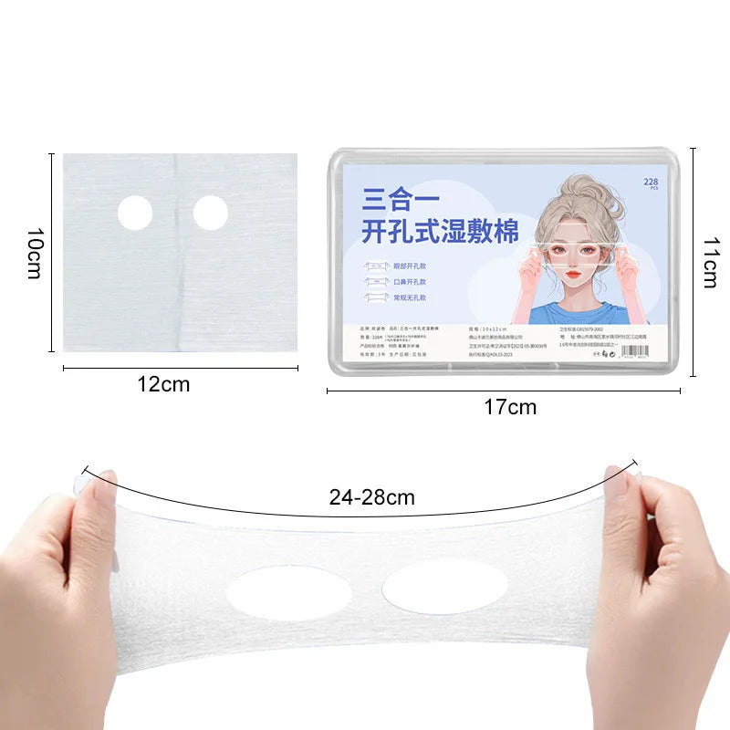 Wet-compress Cotton Pad Disposable Stretchable Mask Paper Makeup Removal Facial Mask Wet Compress Cotton Piece Skincare Tools