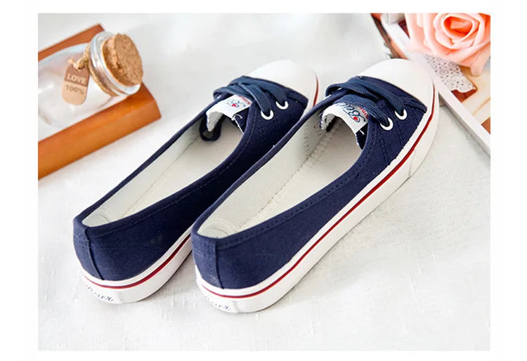 Women Shoes Female Flats Breathable Ladies Casual Canvas Shallow Sports Shoes Women's Sneakers Fashion Comfortable Sneakers