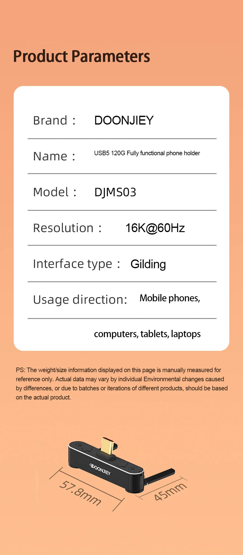 USB5.0 Type C Phone Stand Adapter 240W Fast Charging 120Gbps 16K Multi-function Foldable Converter Compatible Thunderbolt 5/4