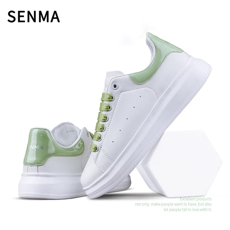 SENMA Luxury Design Sneakers For Men 2025 White Board-shoe Soft Women Walking Shoes Running Shoes Couples Sneakers Tennis shoes