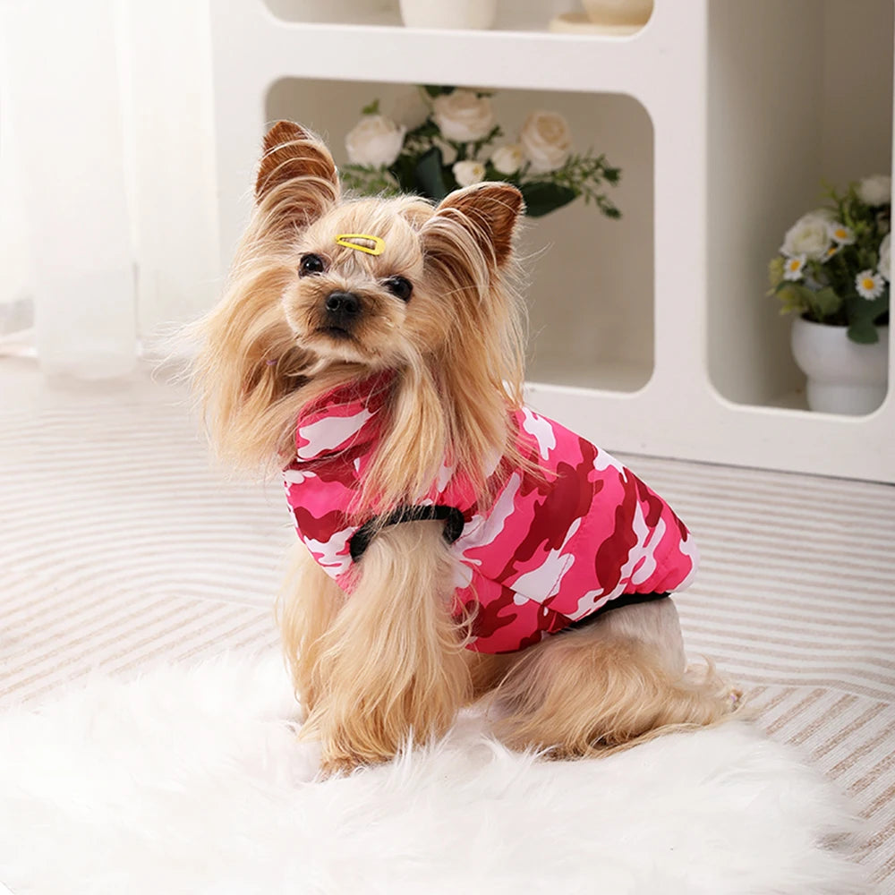 Cozy Pet Clothes Reversible Dogs Vest For Small Medium Dog Cat Winter Windproof Puppy Button Jacket Coat Yorkie Schnauzer Outfit