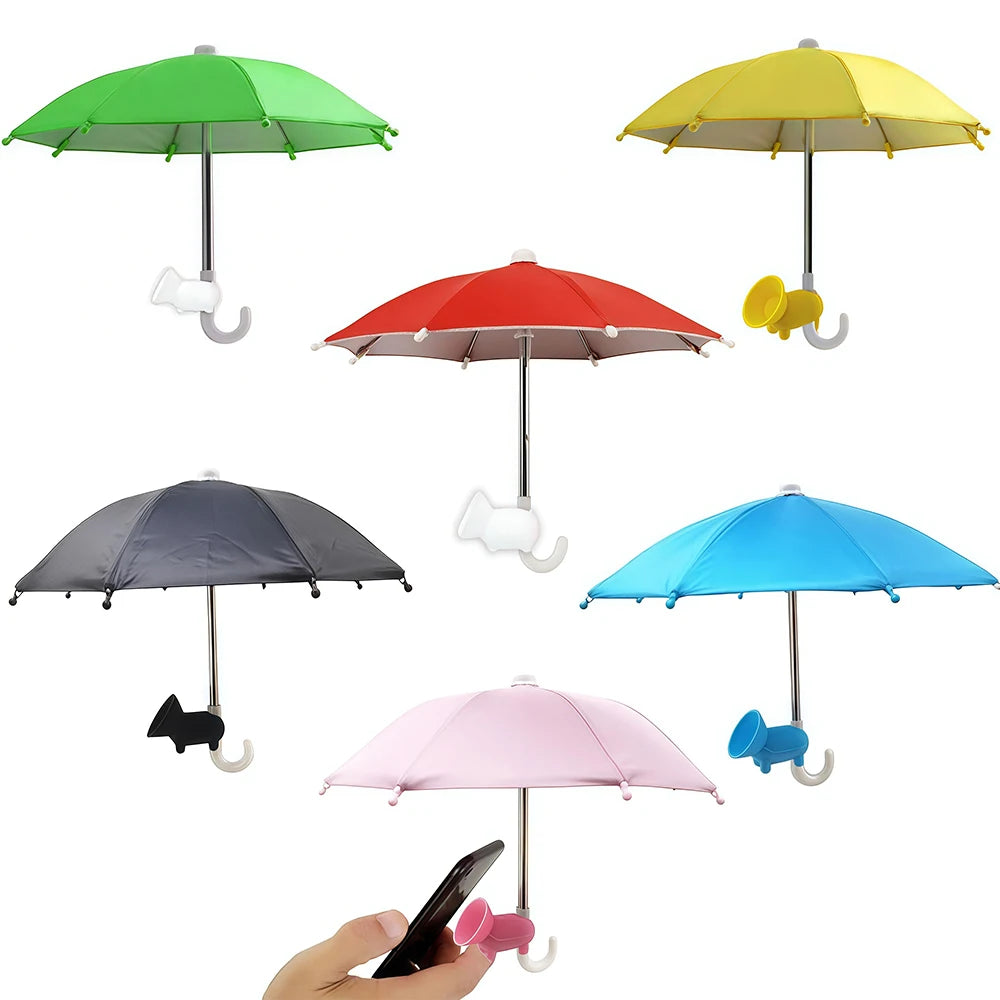 1Set Phone Umbrella Suction Cup Stand for Sun Shad, Outdoor Anti-Glare Cell Cute Sunshade Holder, Car Navigation Shade Visor