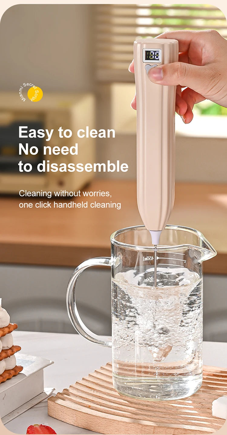 Electric Wireless Egg Beater Mini Coffee Mixer Handheld USB Charging Automatic Whipping Of Egg Whites Cream Home Baking