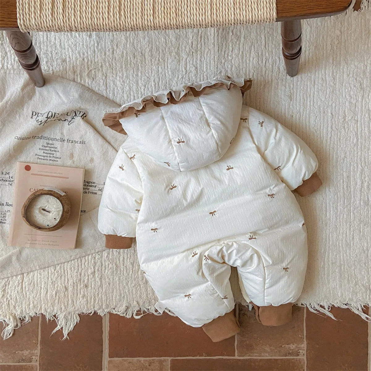 Baby Winter Cotton Clothes, Newborn Children, Baby Winter Stylish Cute Hooded Warm Clothes Winter Clothes Thick Climbing Clothes