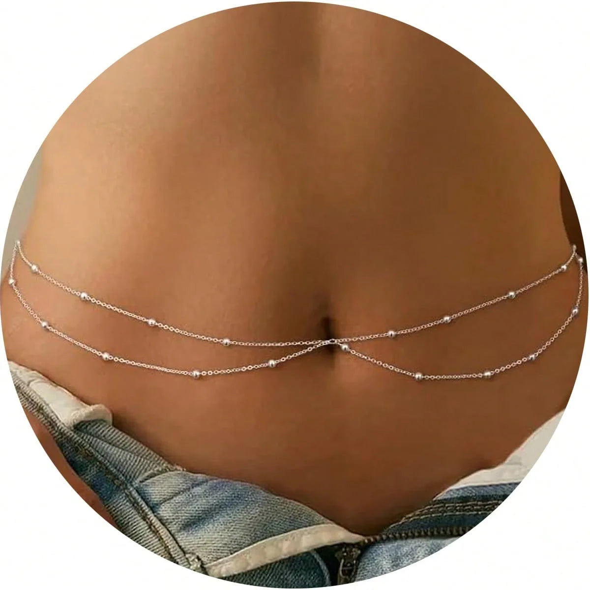 Sexy Belly Chains For Women Beads Cuban Waist Chain Jewelry For Beach Accessories