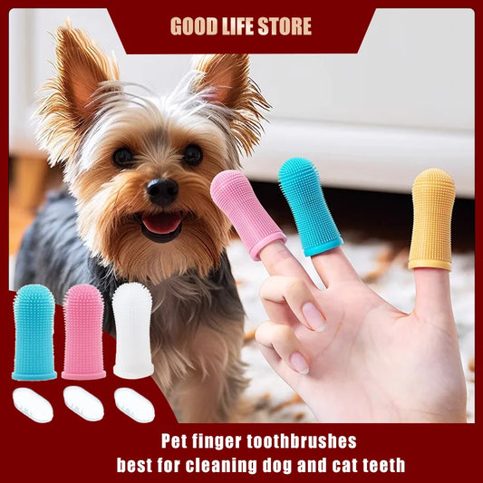 3/1pcs Pet Finger Toothbrush Pet Products Cat Toothbrush for Dog Products Teeth Cleaning for Small Dogs Cats Clean Teeth Puppy